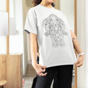 Mamute Preto Camiseta Branca