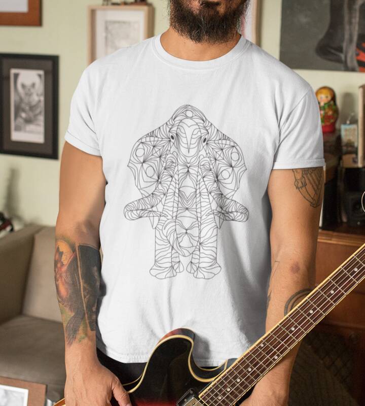Mamute Preto Camiseta Branca